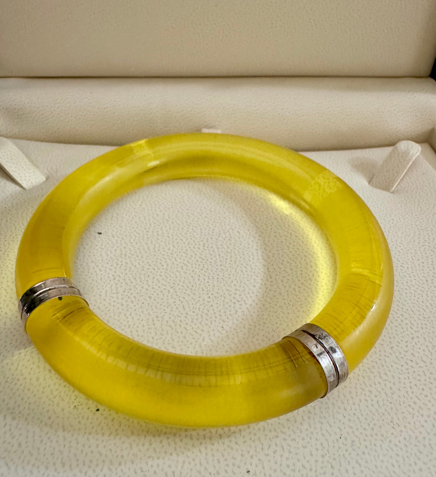 Yellow acrylic bangle