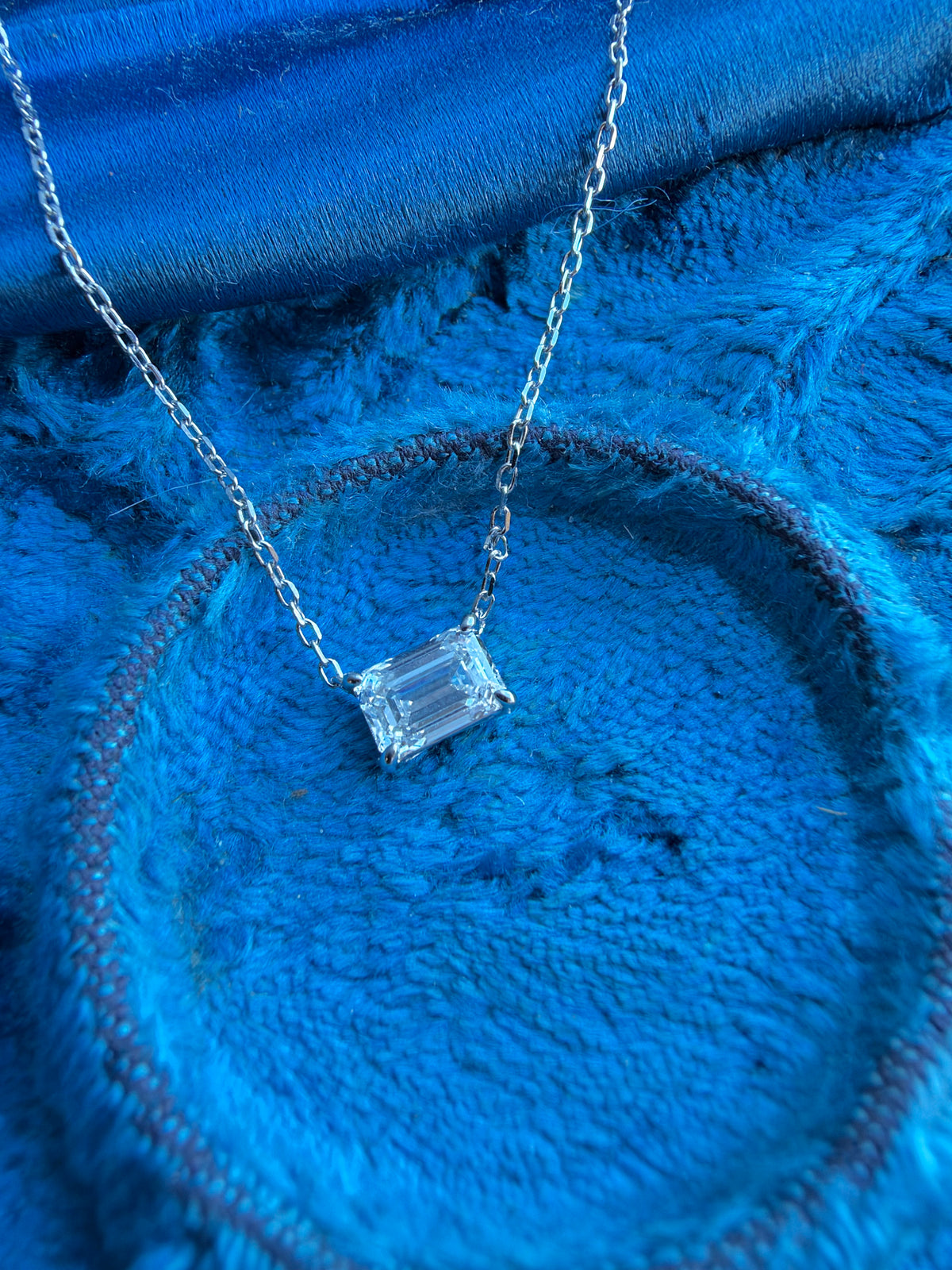1ct lab grown diamond necklace