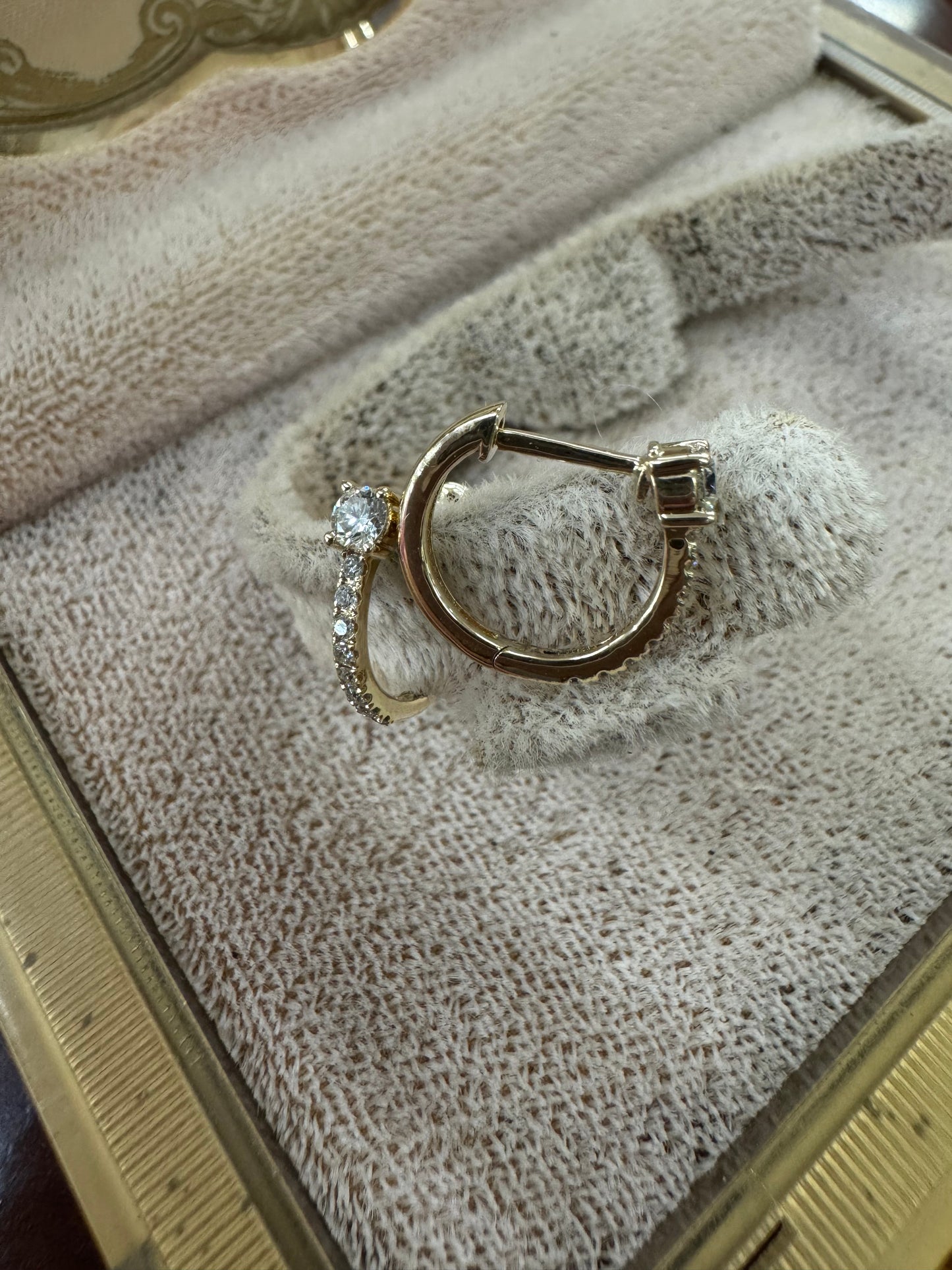 .35ct Diamond Huggie Hoop Earrings