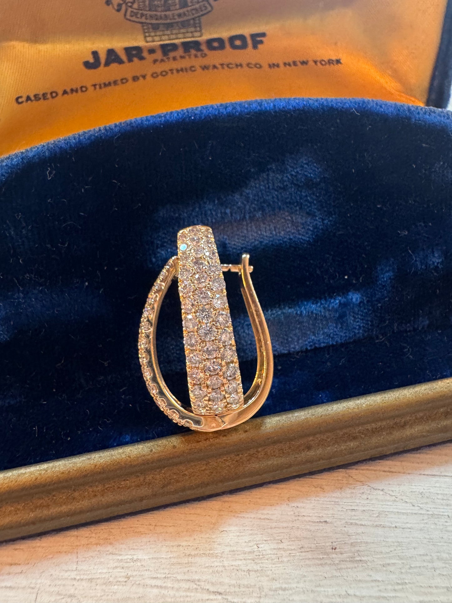 2ct Pave’ Diamond hoops