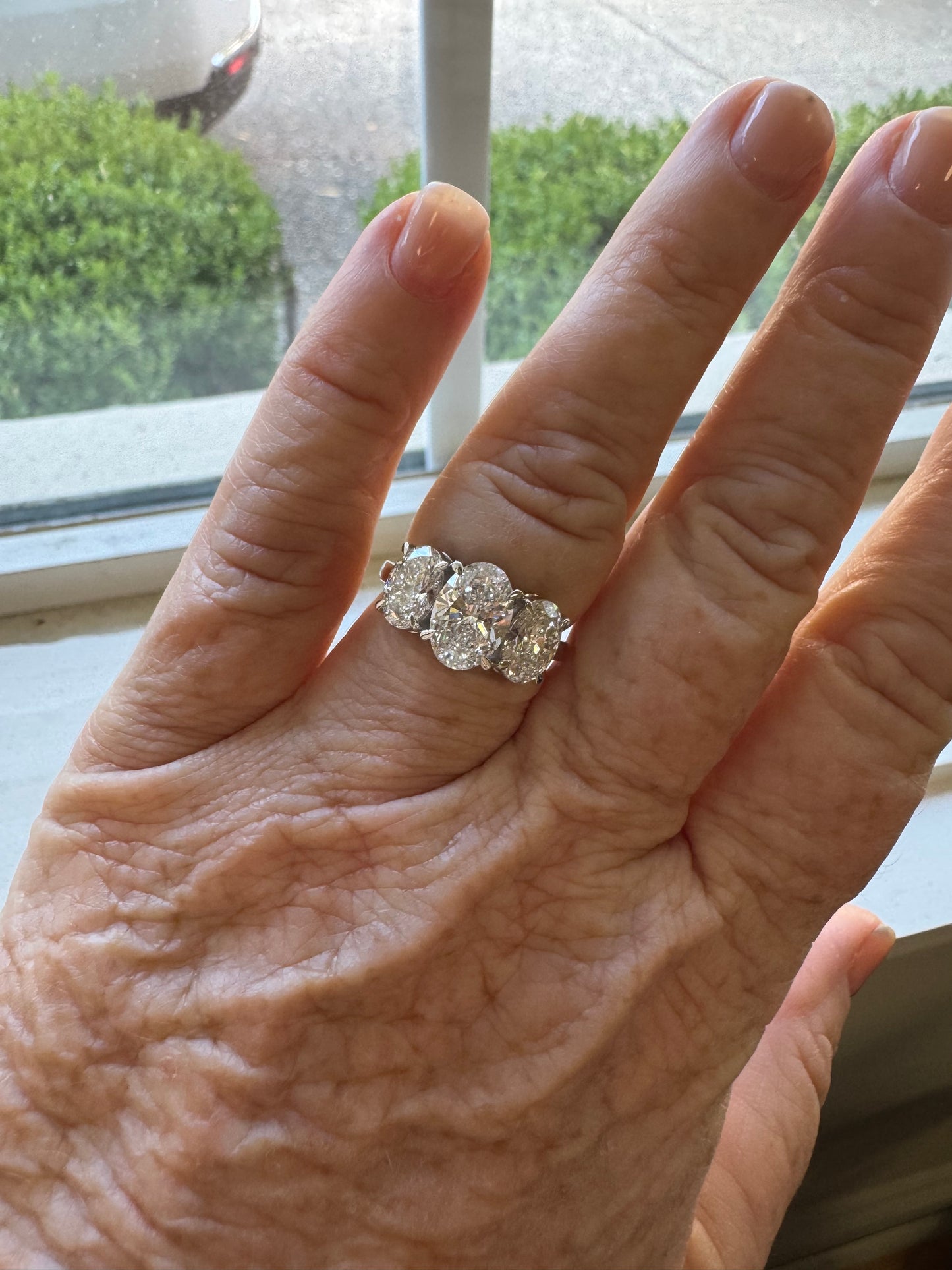 4ct tw oval lab grown diamond ring