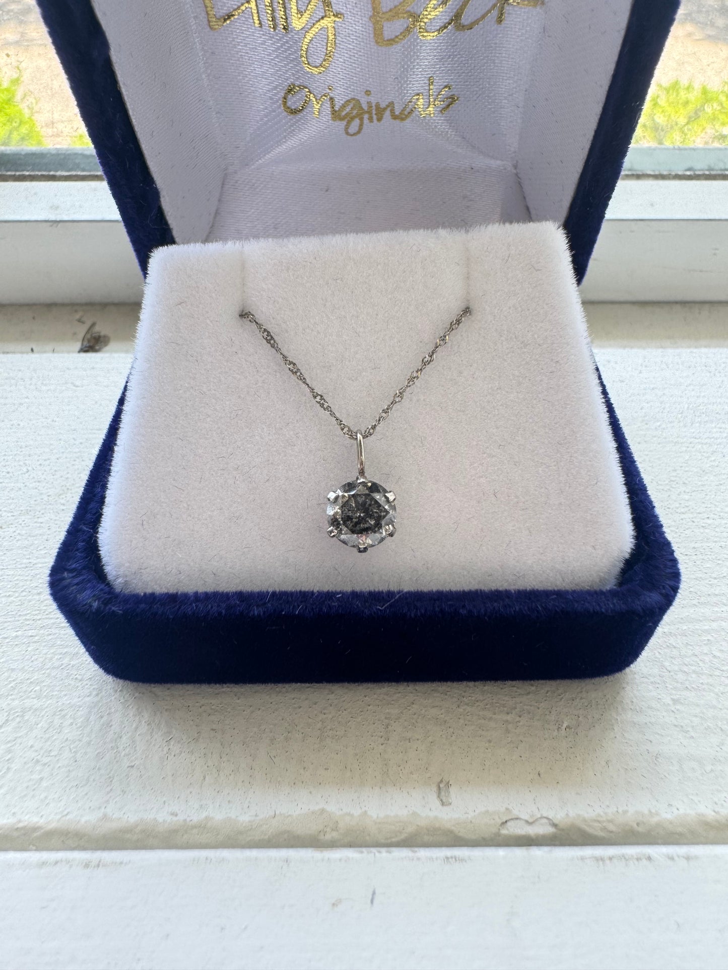 .80ct Salt & Pepper Diamond necklace