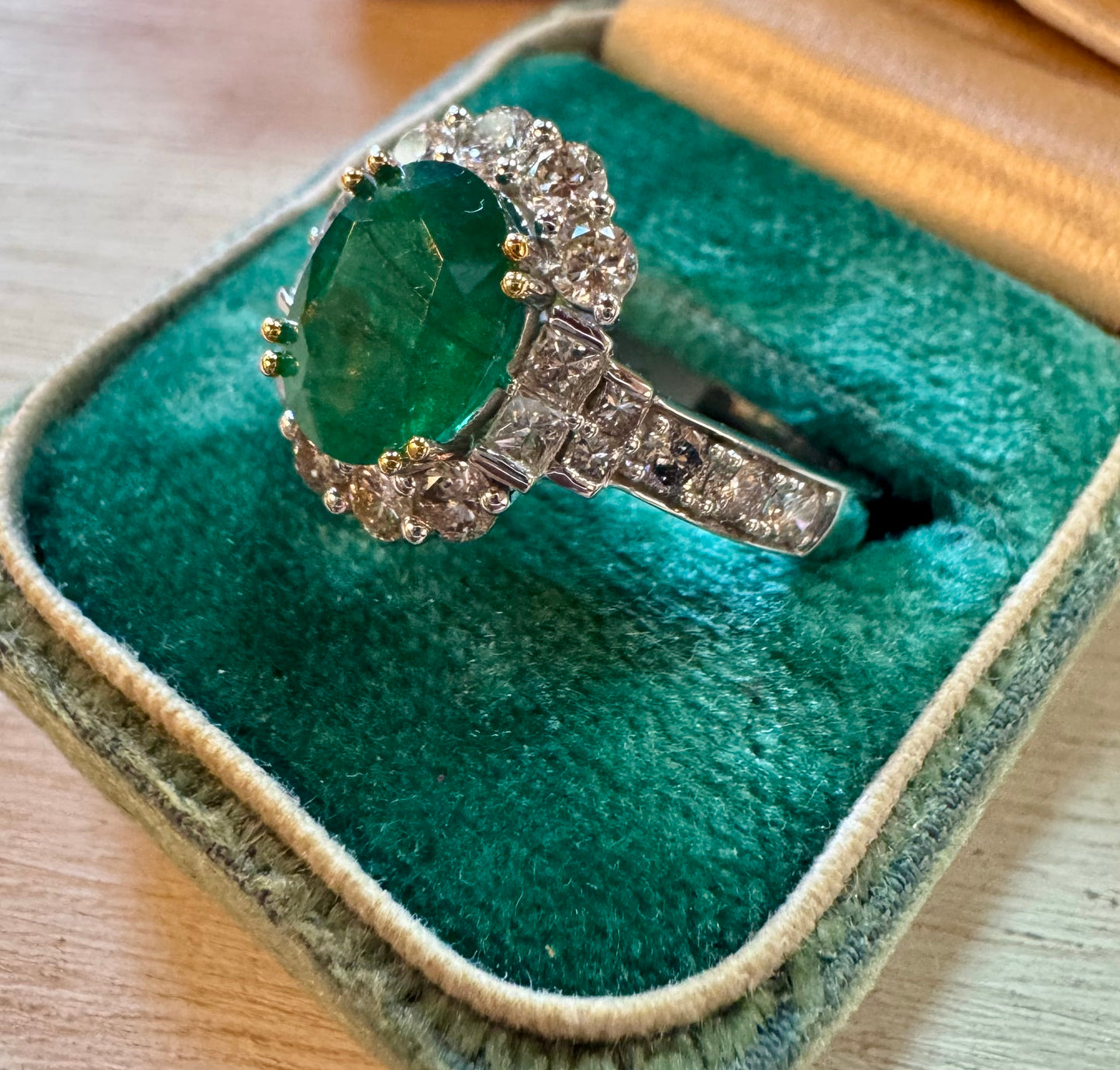 Emerald and Diamond ring