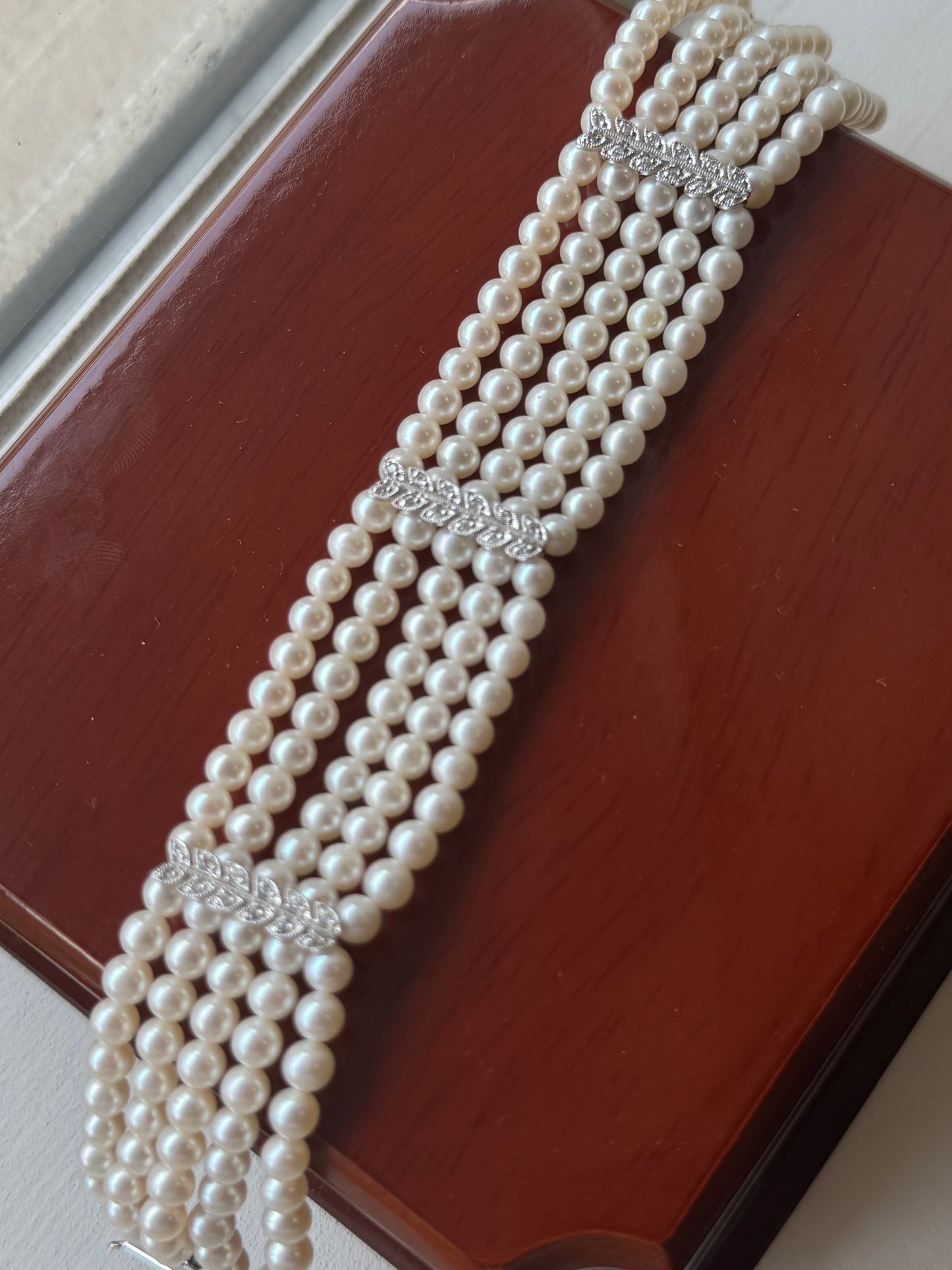 5 strand cultured pearl bracelet
