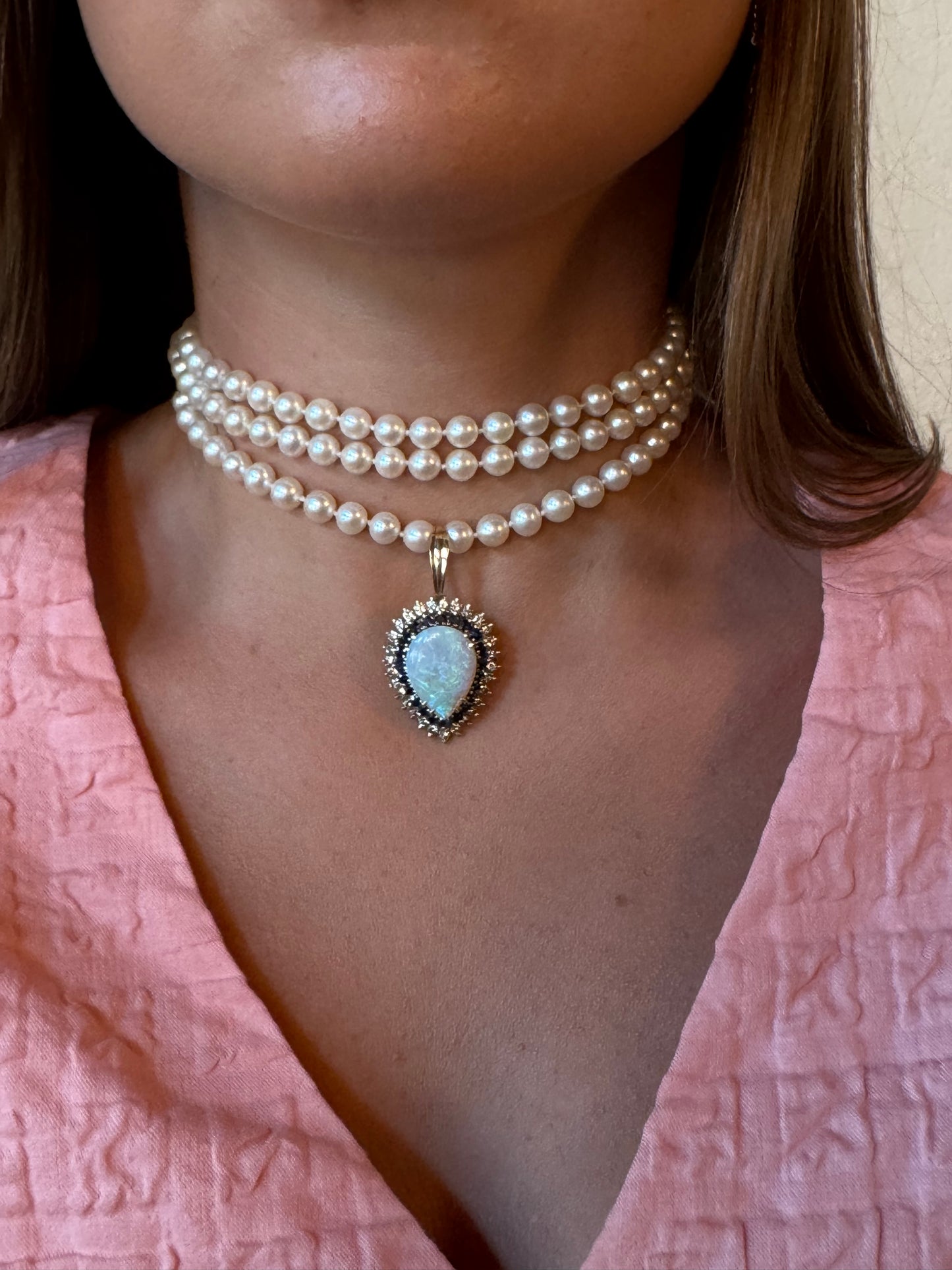 39" 6.5-7.5mm Cultured Pearl necklace