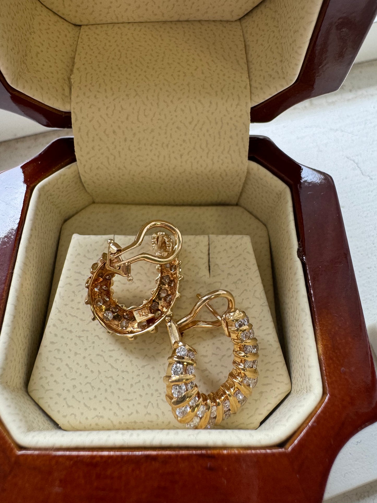 2.40ct vintage diamond earrings