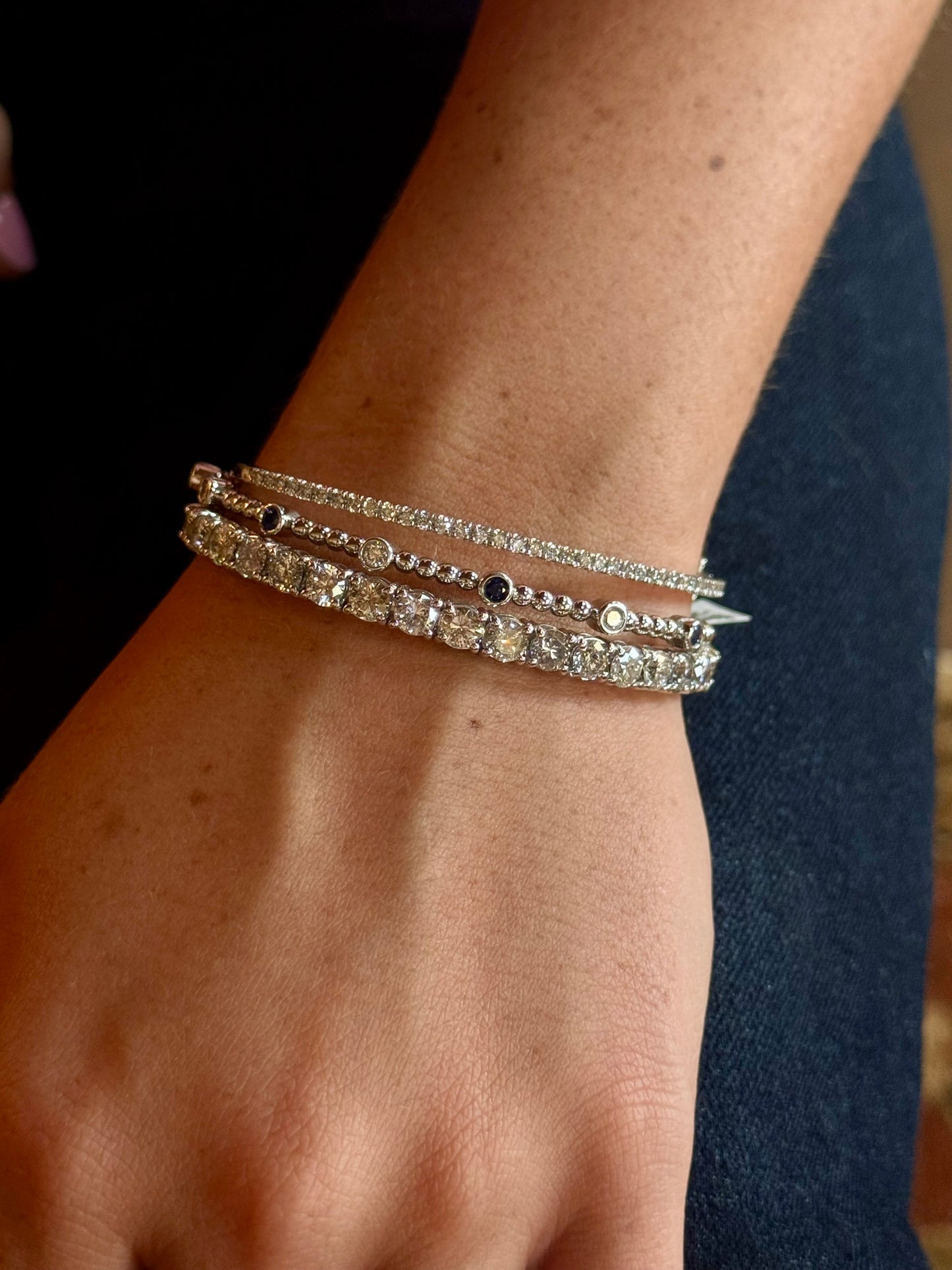 7.10ct Diamond flex bangle