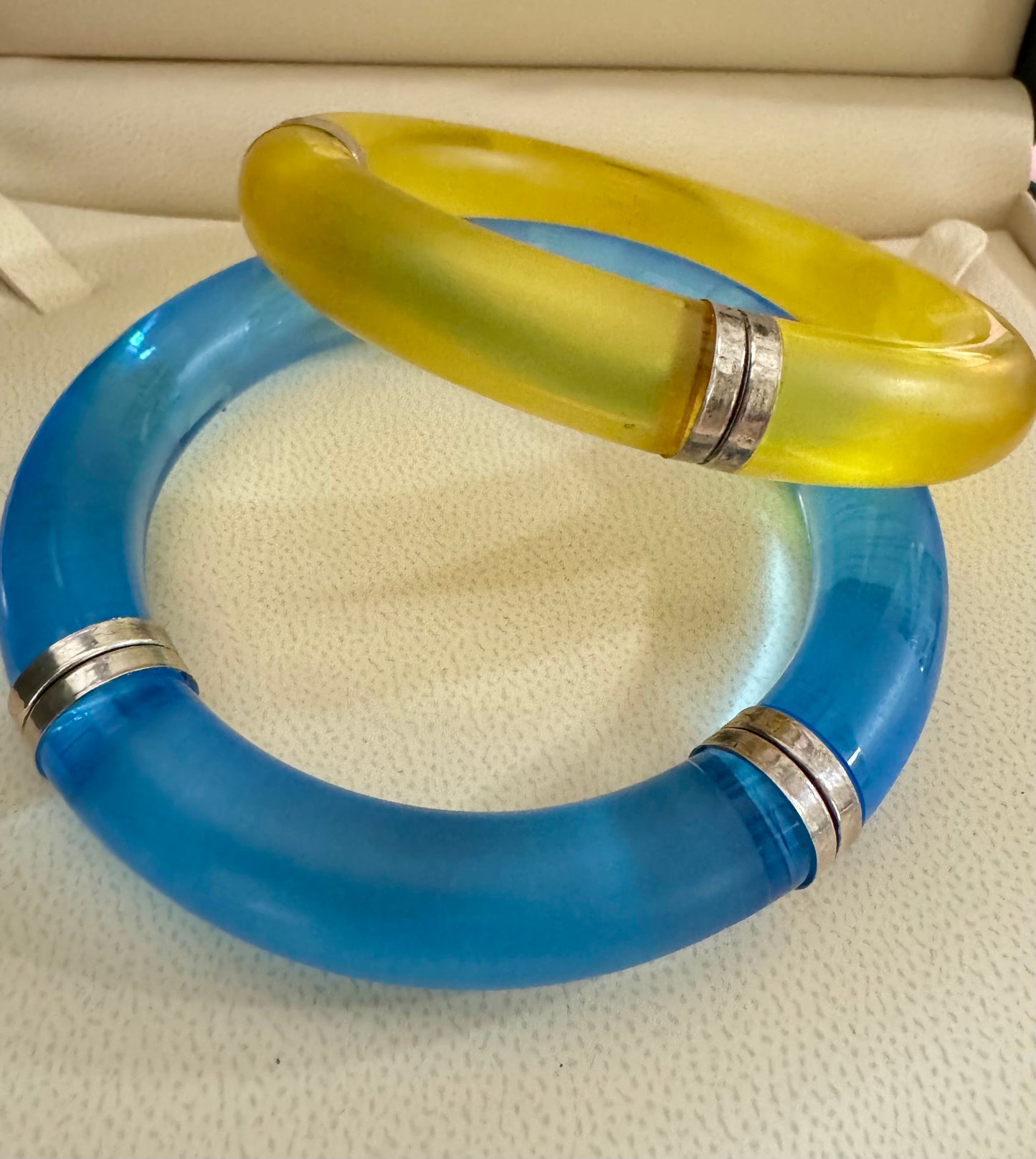 Yellow acrylic bangle
