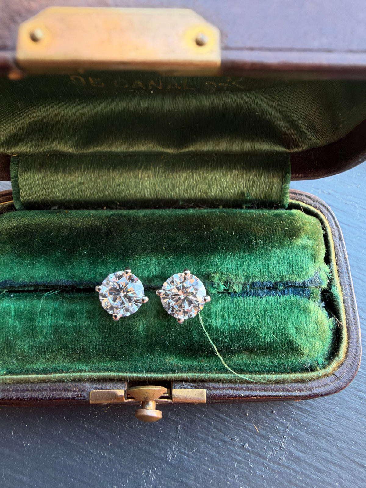2ct lab grown diamond studs 14k