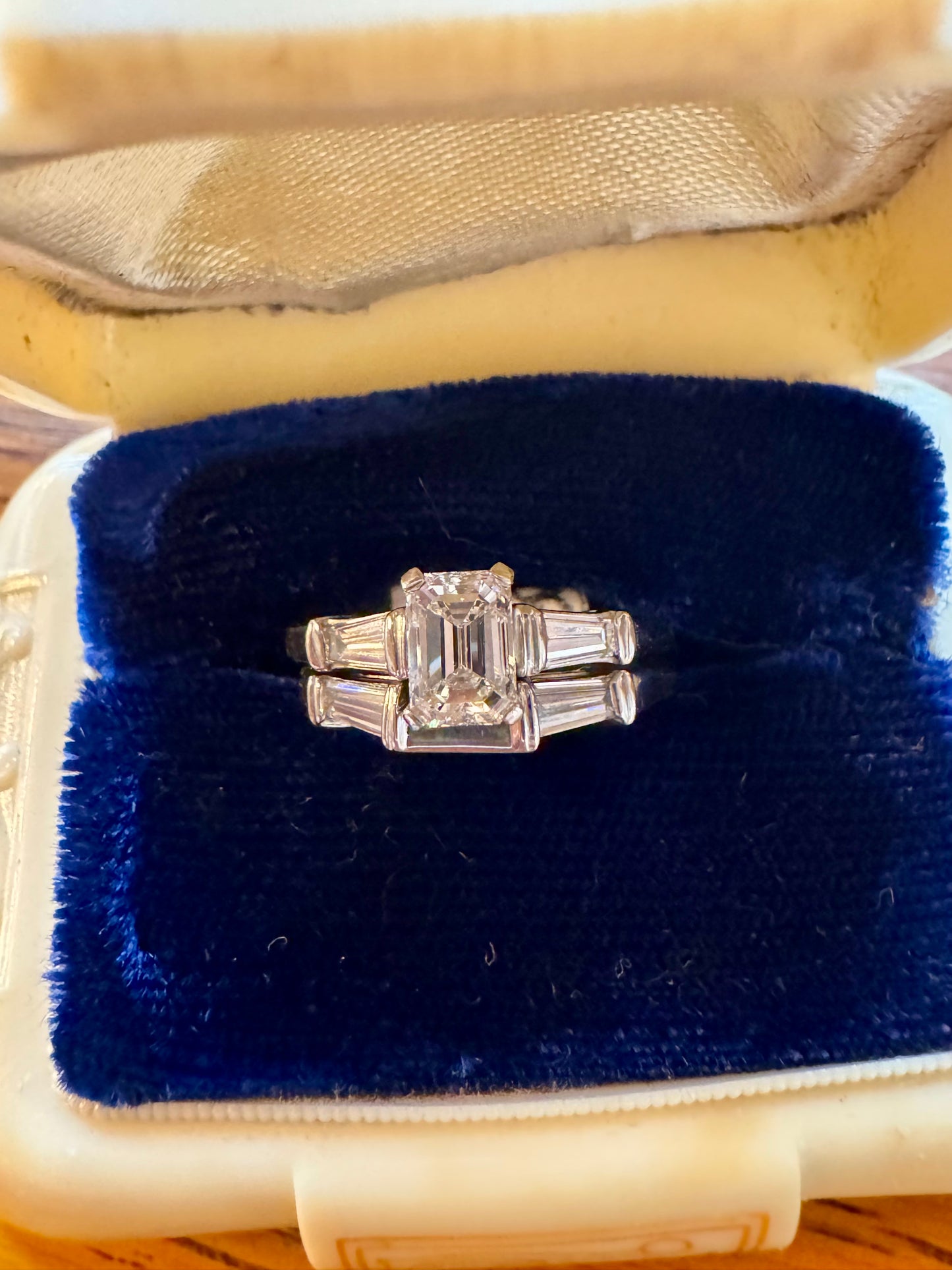 .98ct Emerald cut diamond ring