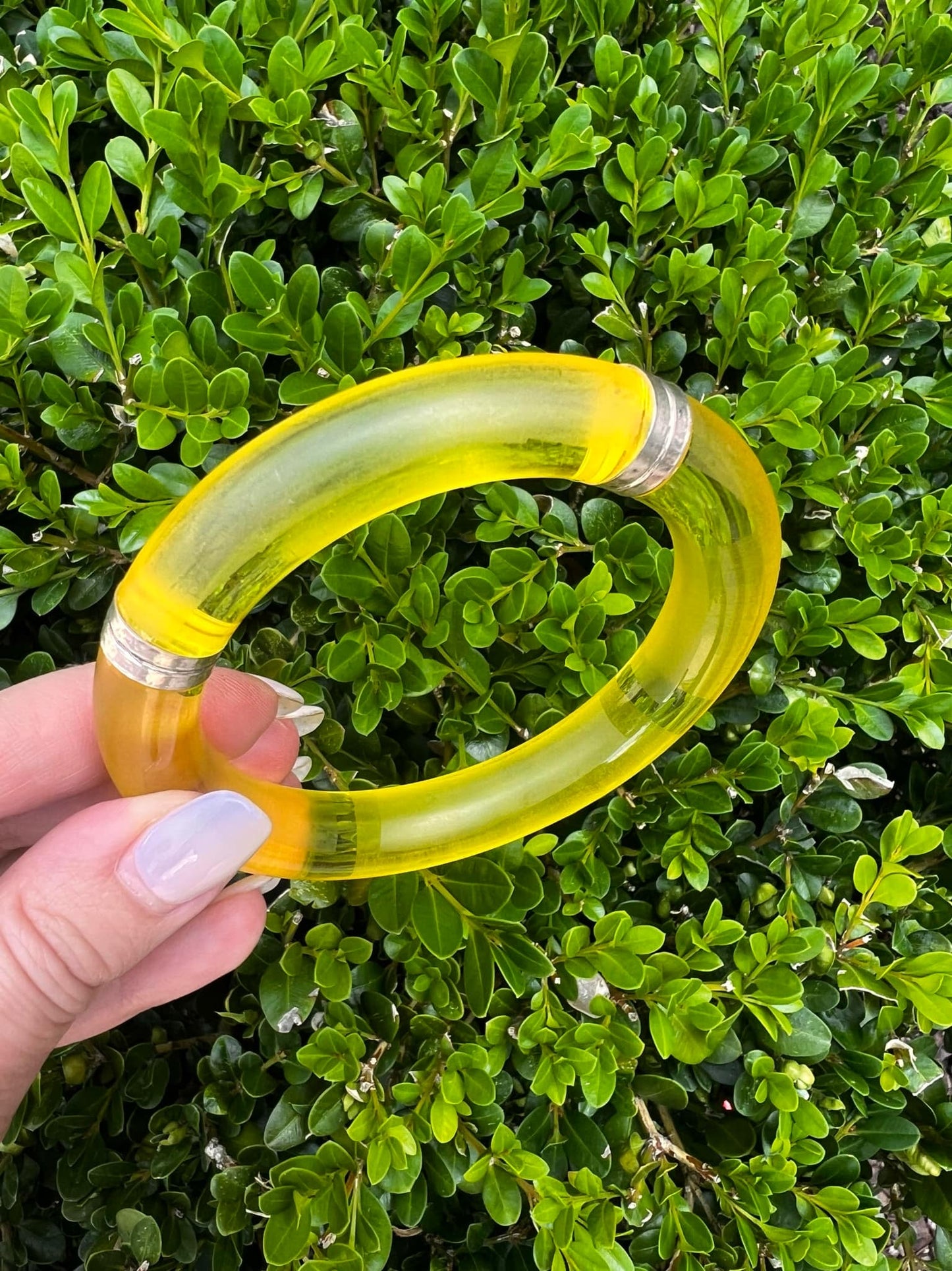 Yellow acrylic bangle