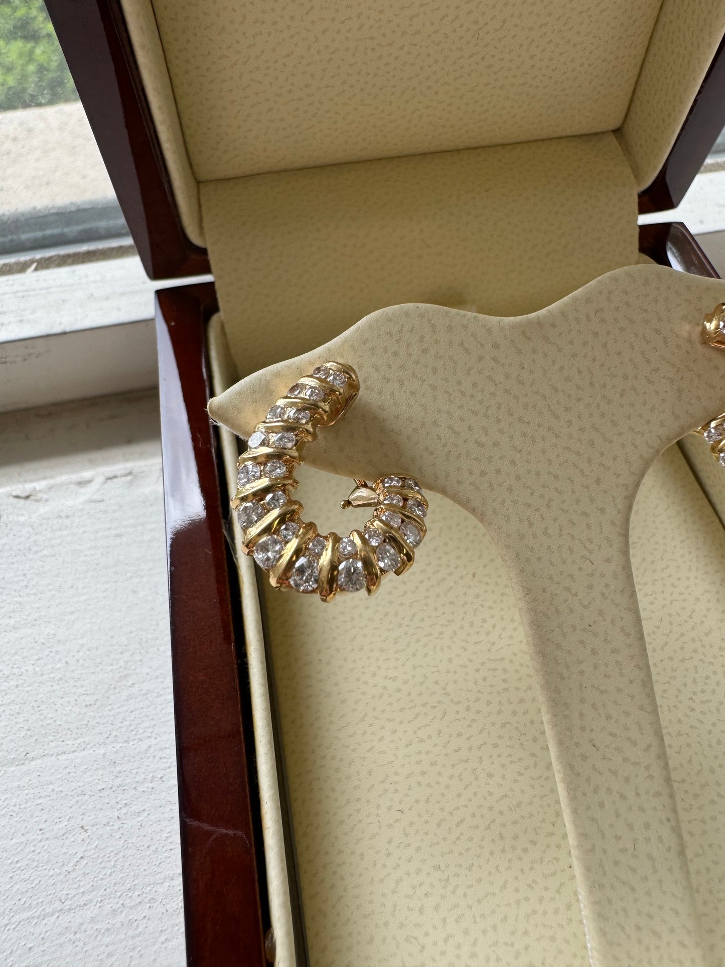 2.40ct vintage diamond earrings