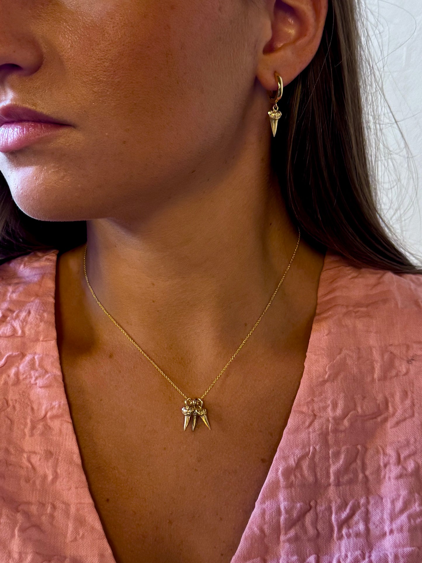 14k Shark teeth earrings