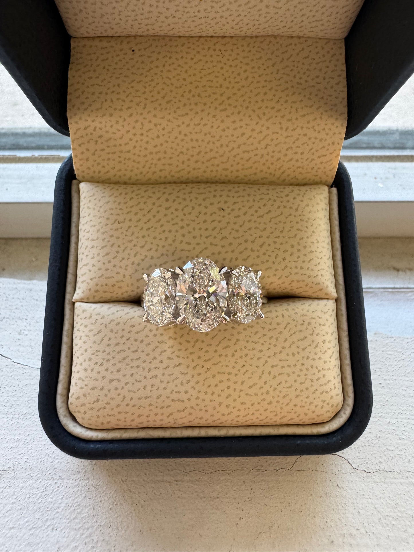 4ct tw oval lab grown diamond ring