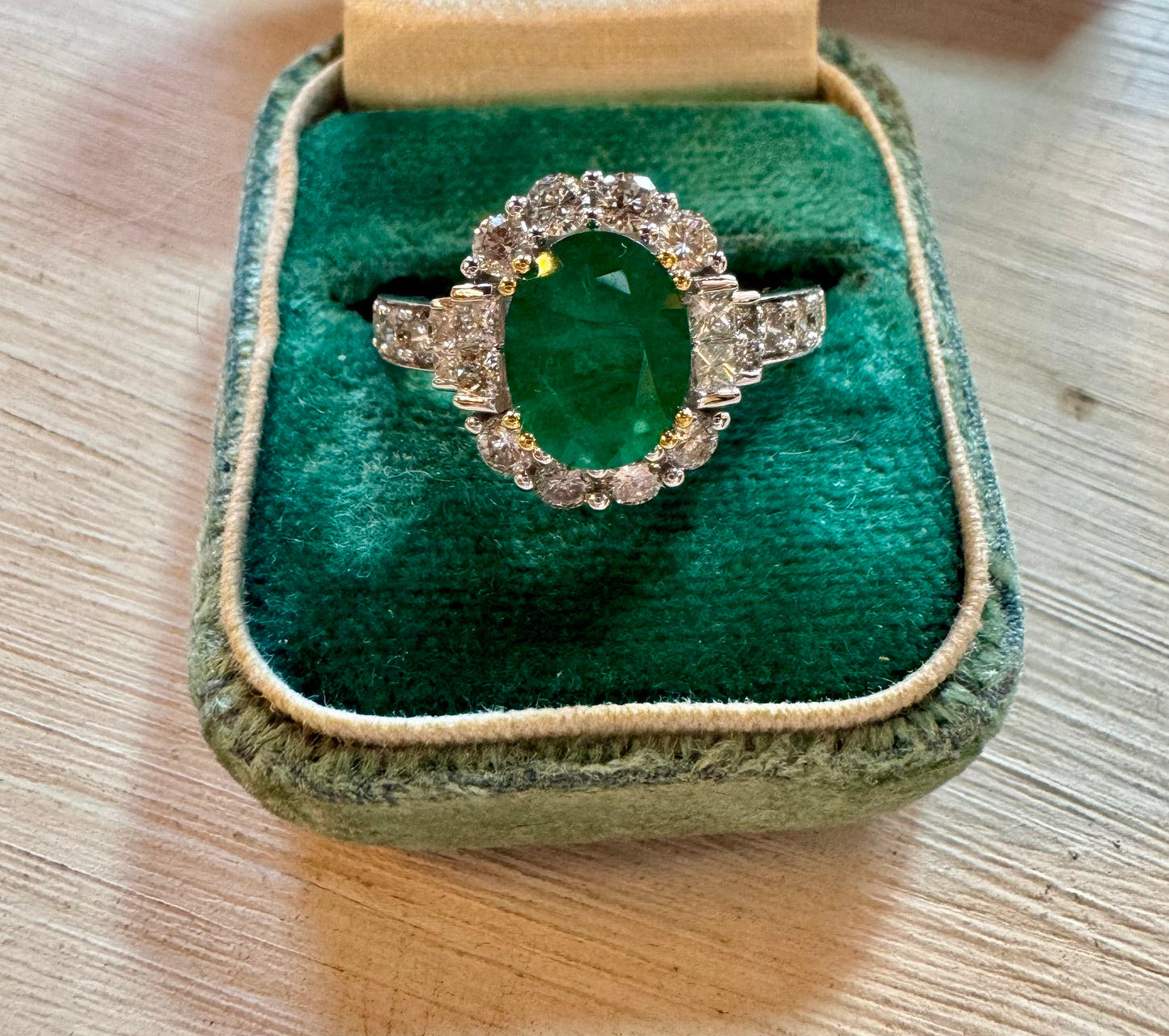 Emerald and Diamond ring