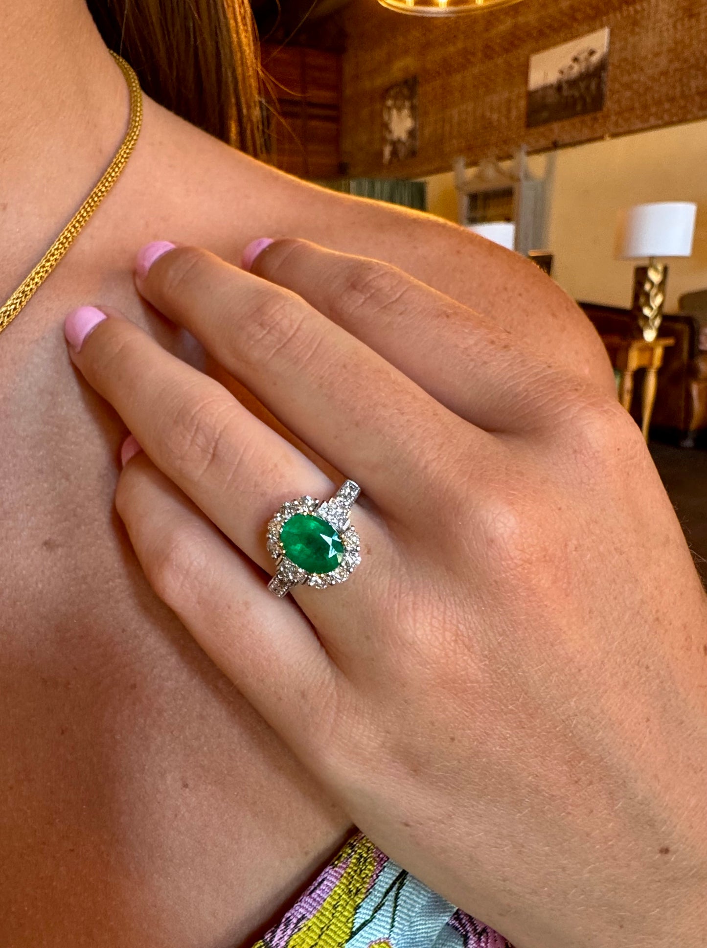 Emerald and Diamond ring