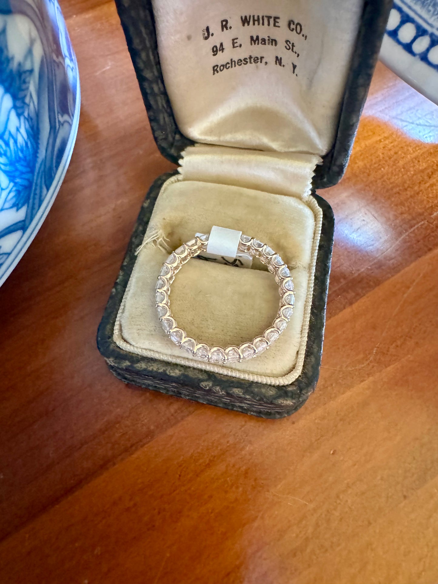 14k Moissanite eternity band