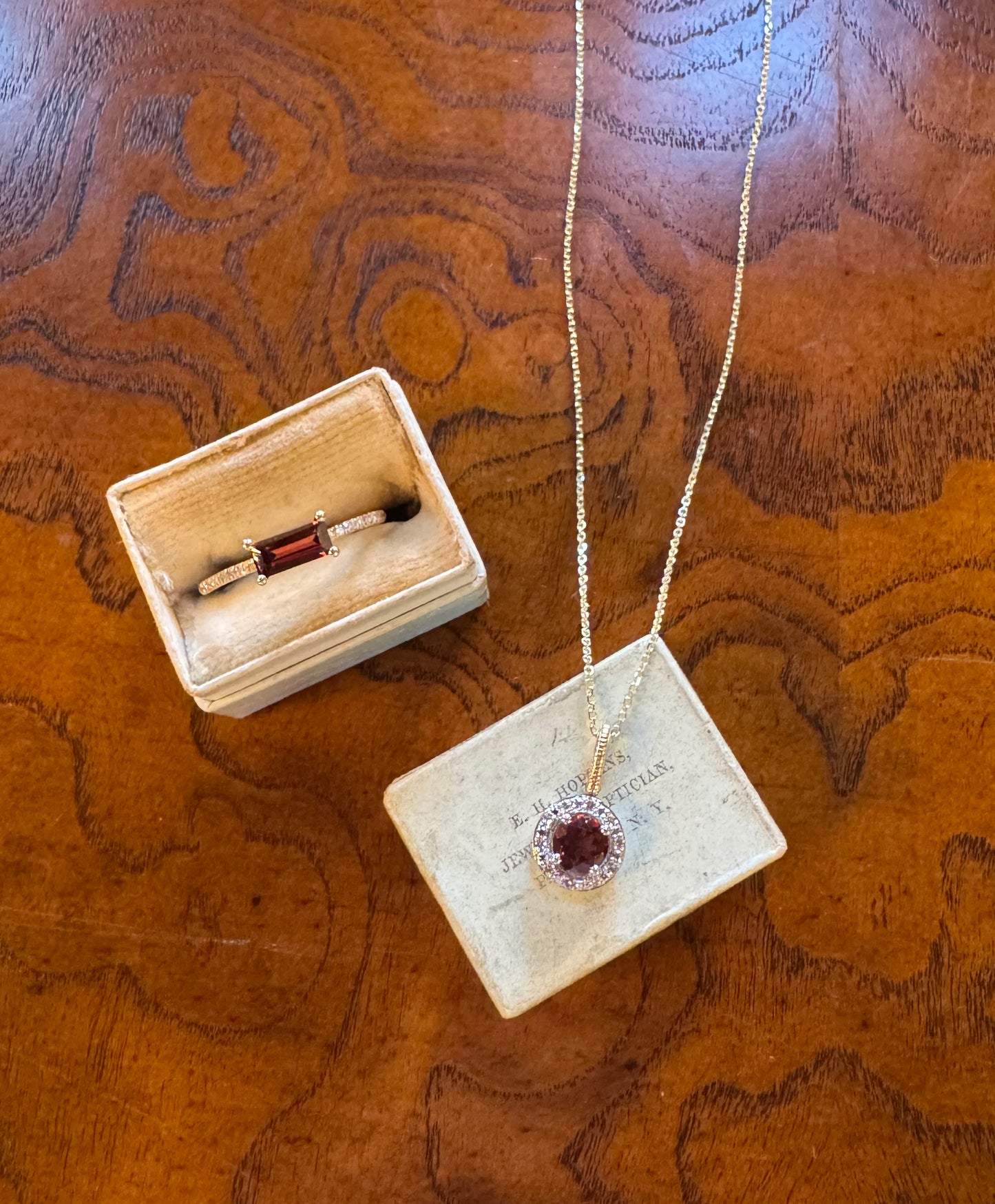 Garnet and Diamond pendant
