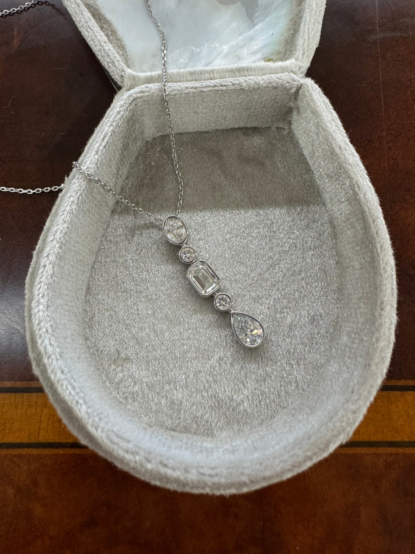 1.78 CTW Lab-Grown Diamond Drop Necklace