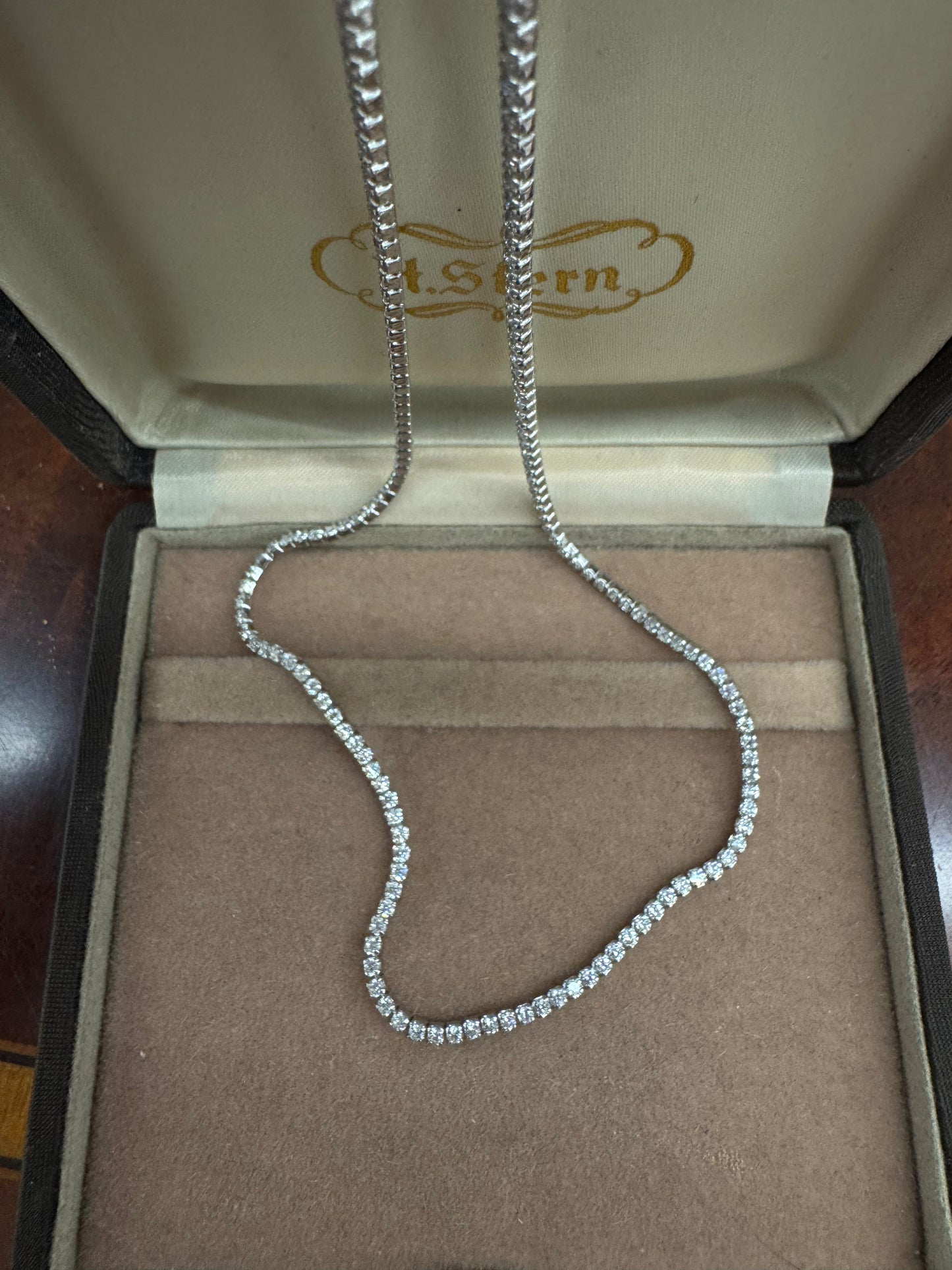 CZ & Sterling Silver Tennis Necklace