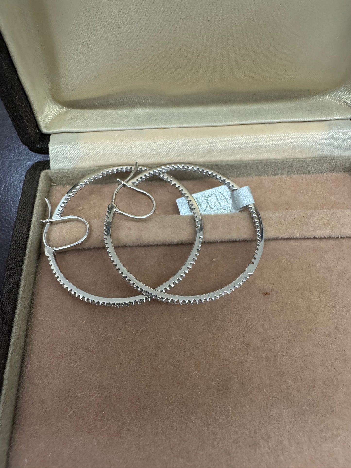 1ct inside/out Diamond hoops