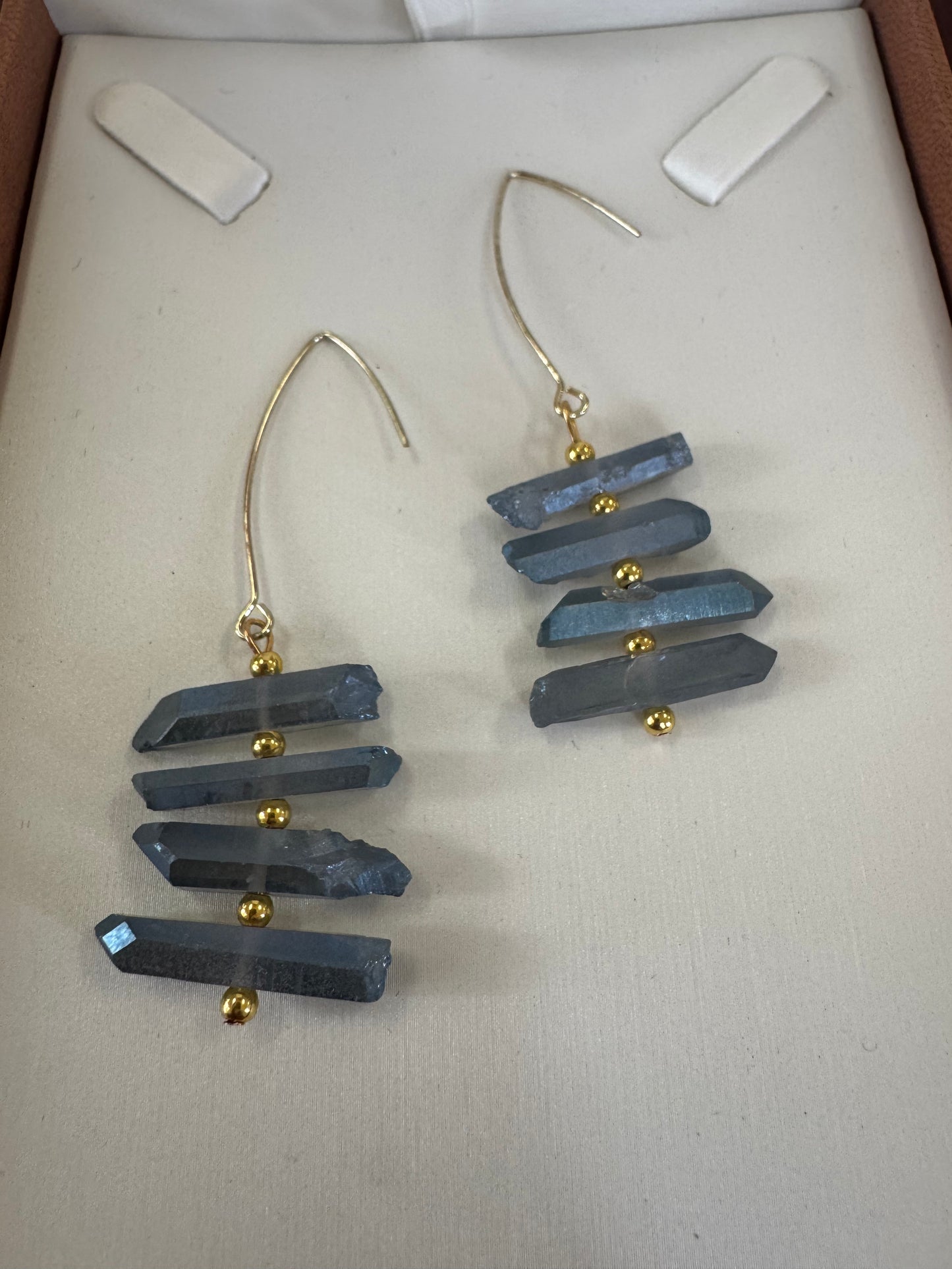 Iolite drop earrings