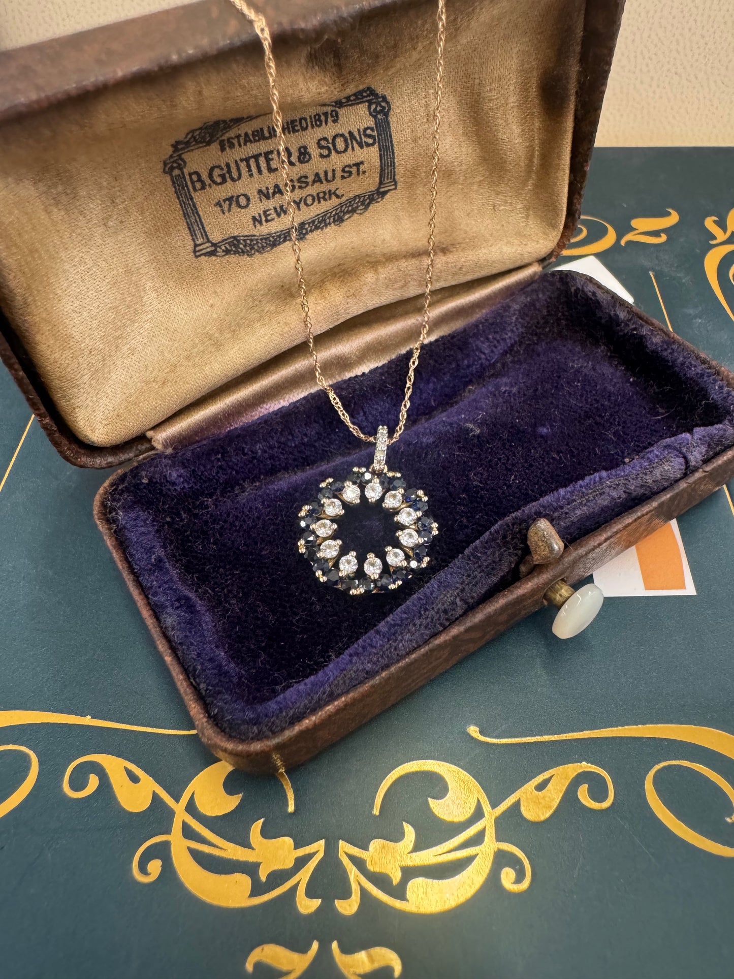 Black and White Sapphire necklace
