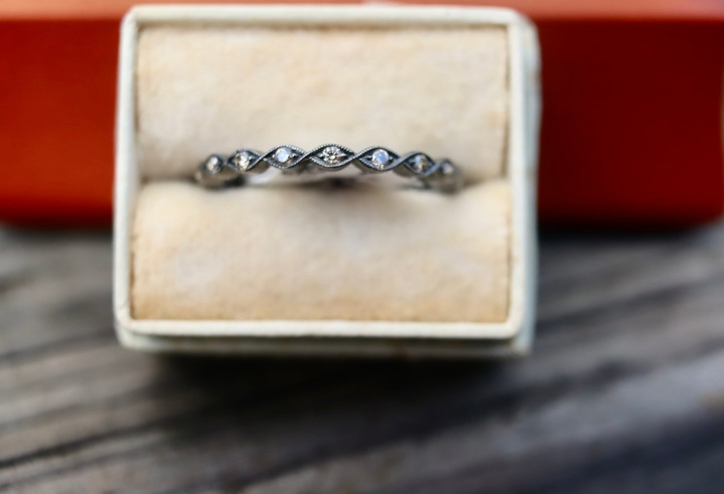 Champagne Diamond 18k Black Rhodium band