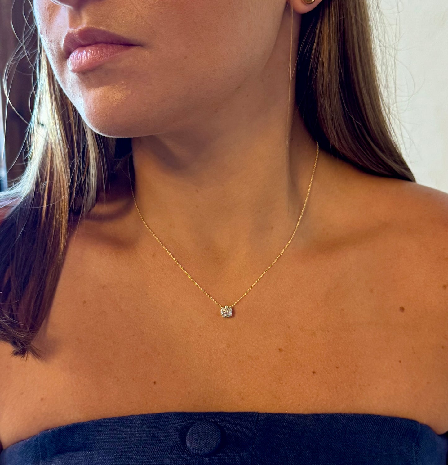 1ct Diamond solitiare necklace