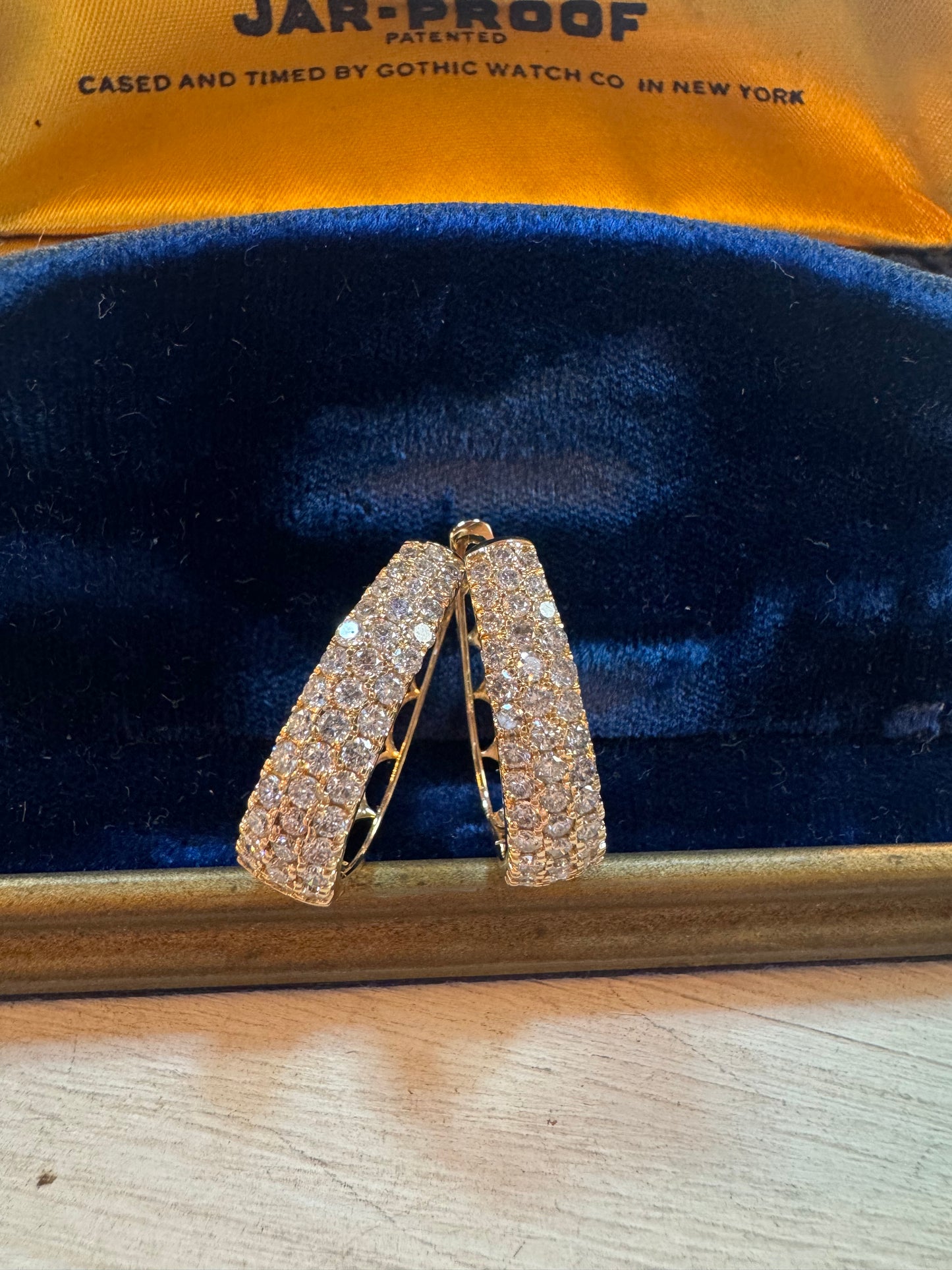 2ct Pave’ Diamond hoops