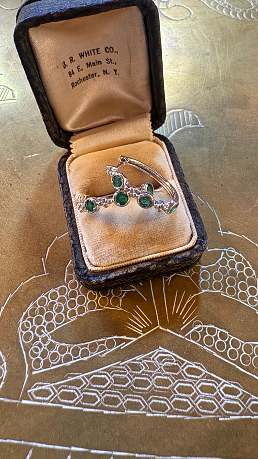Emerald hoops