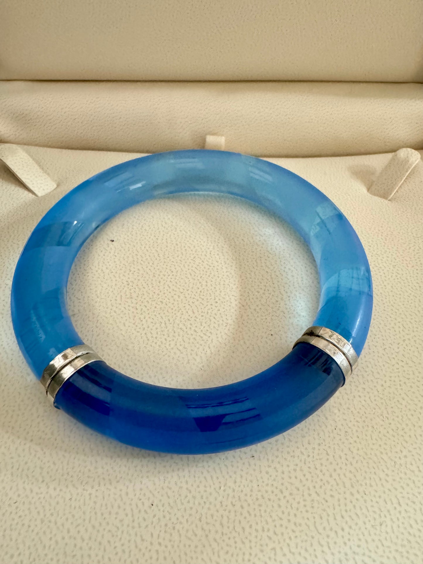 Blue acrylic bangles