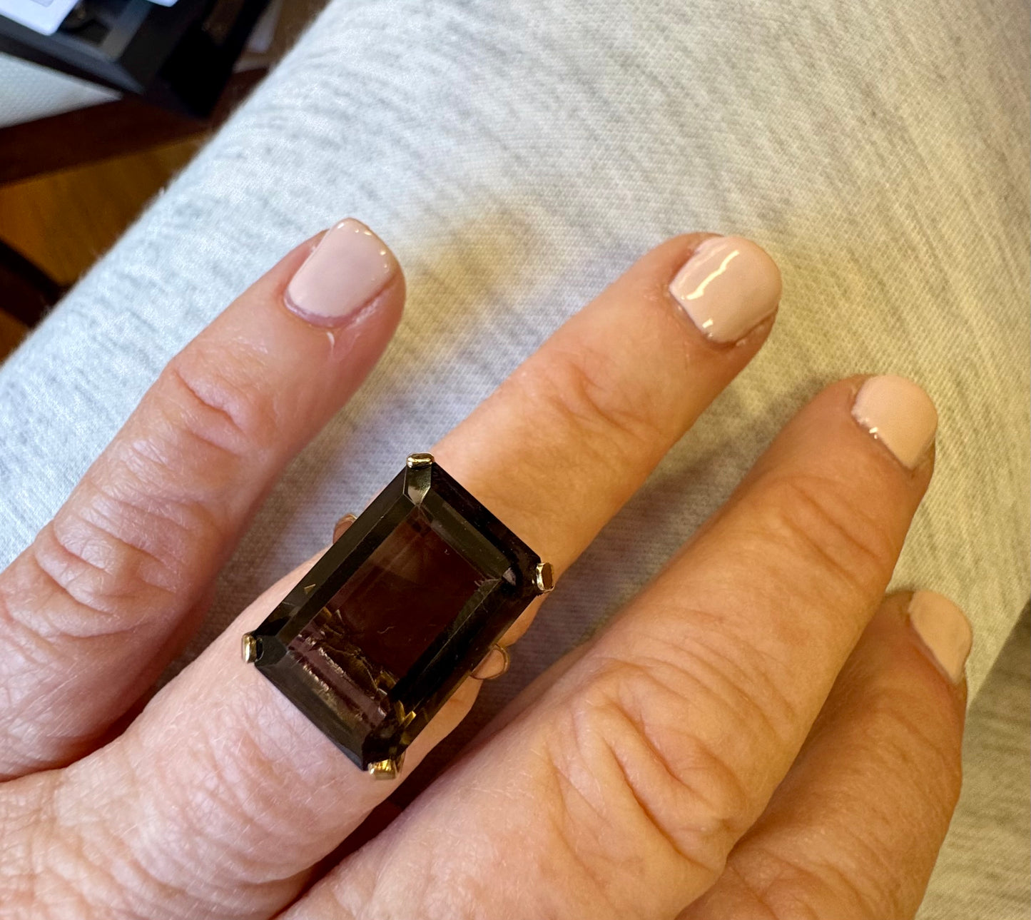 Vintage Smokey quartz ring