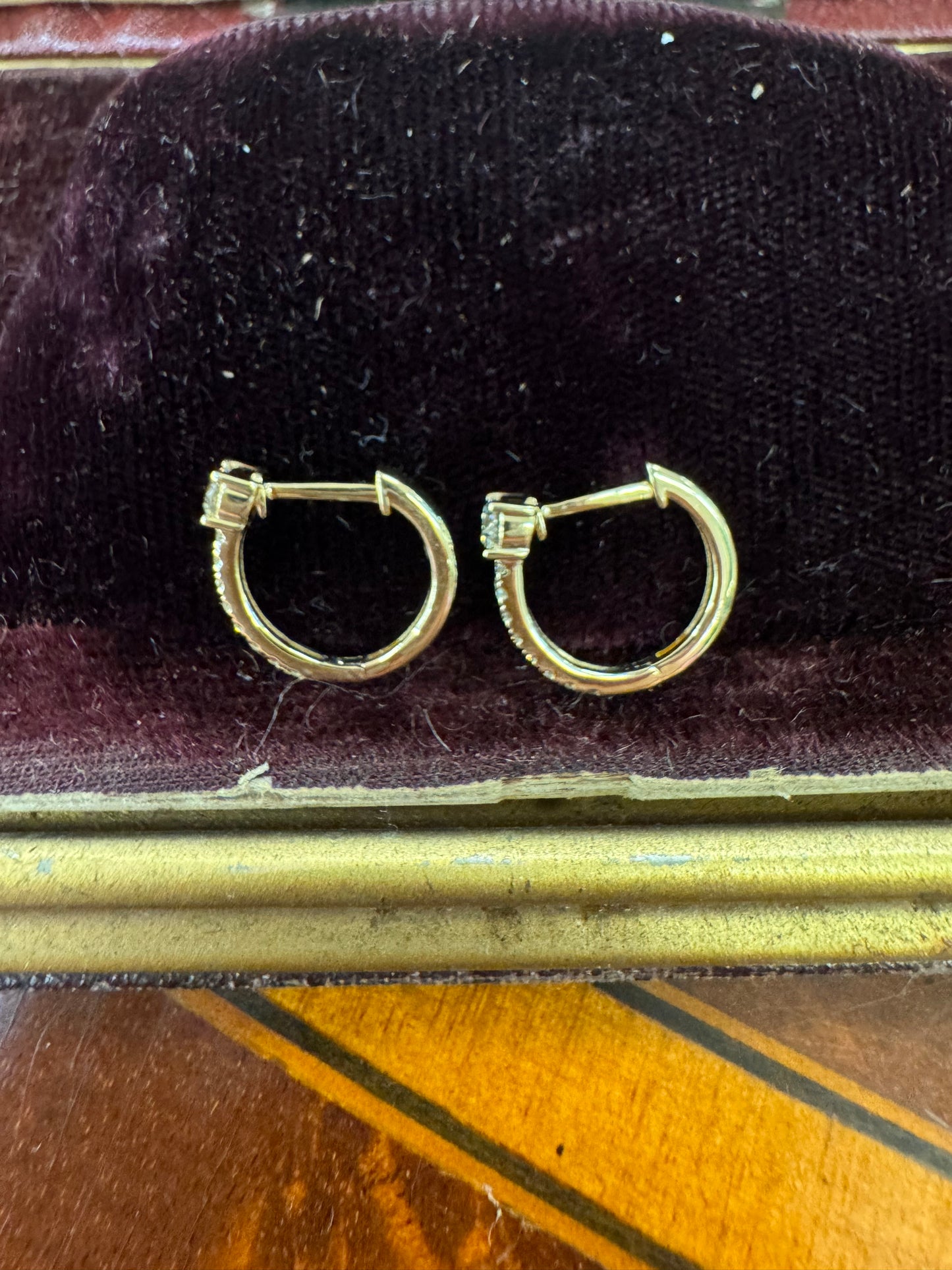 .35ct Diamond Huggie Hoop Earrings