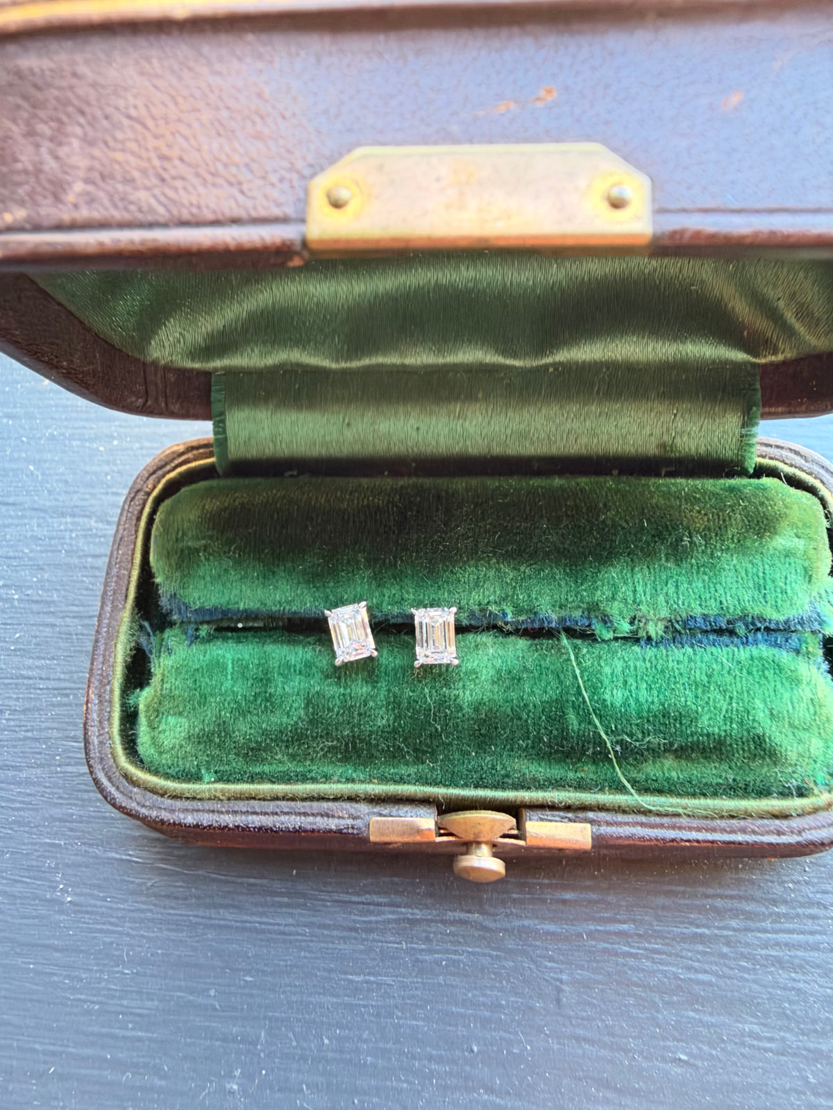 .50ct emerald cut lab grown studs
