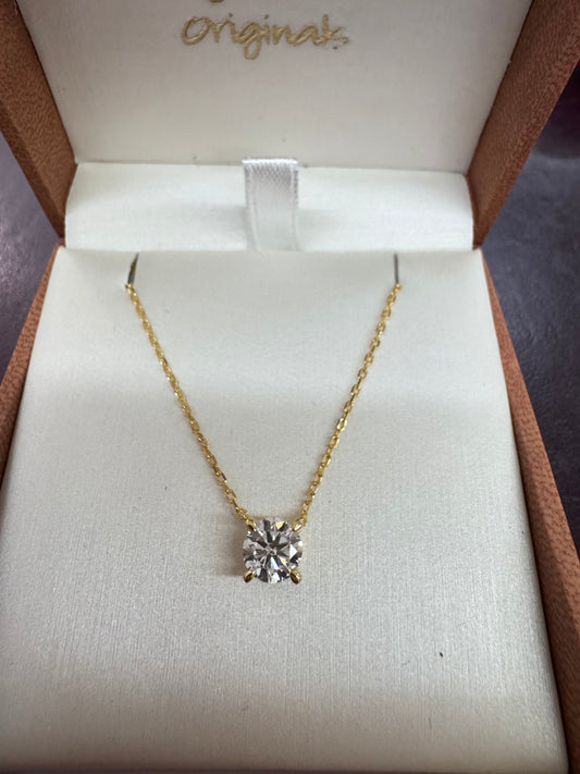2ct lab grown diamond necklace