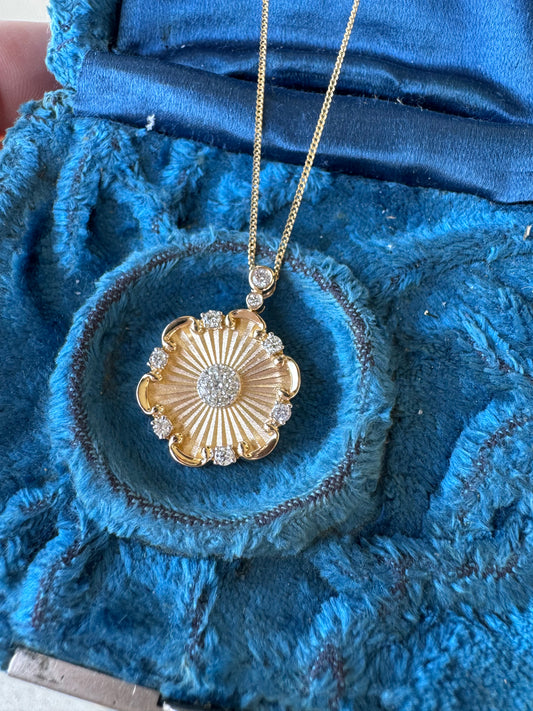 .50ct Diamond disc pendant