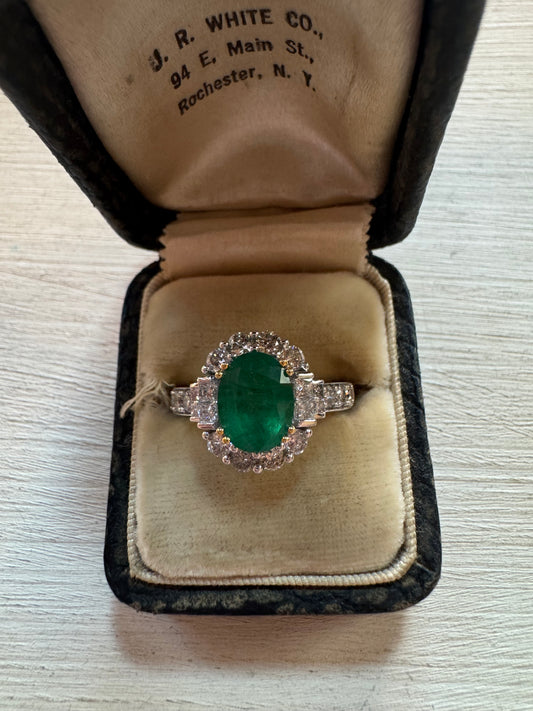 Emerald and Diamond ring