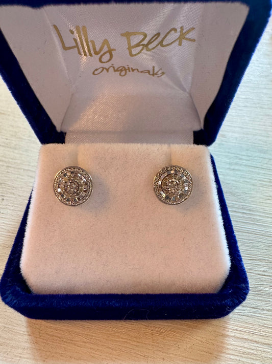 Natural Diamond studs in Sterling