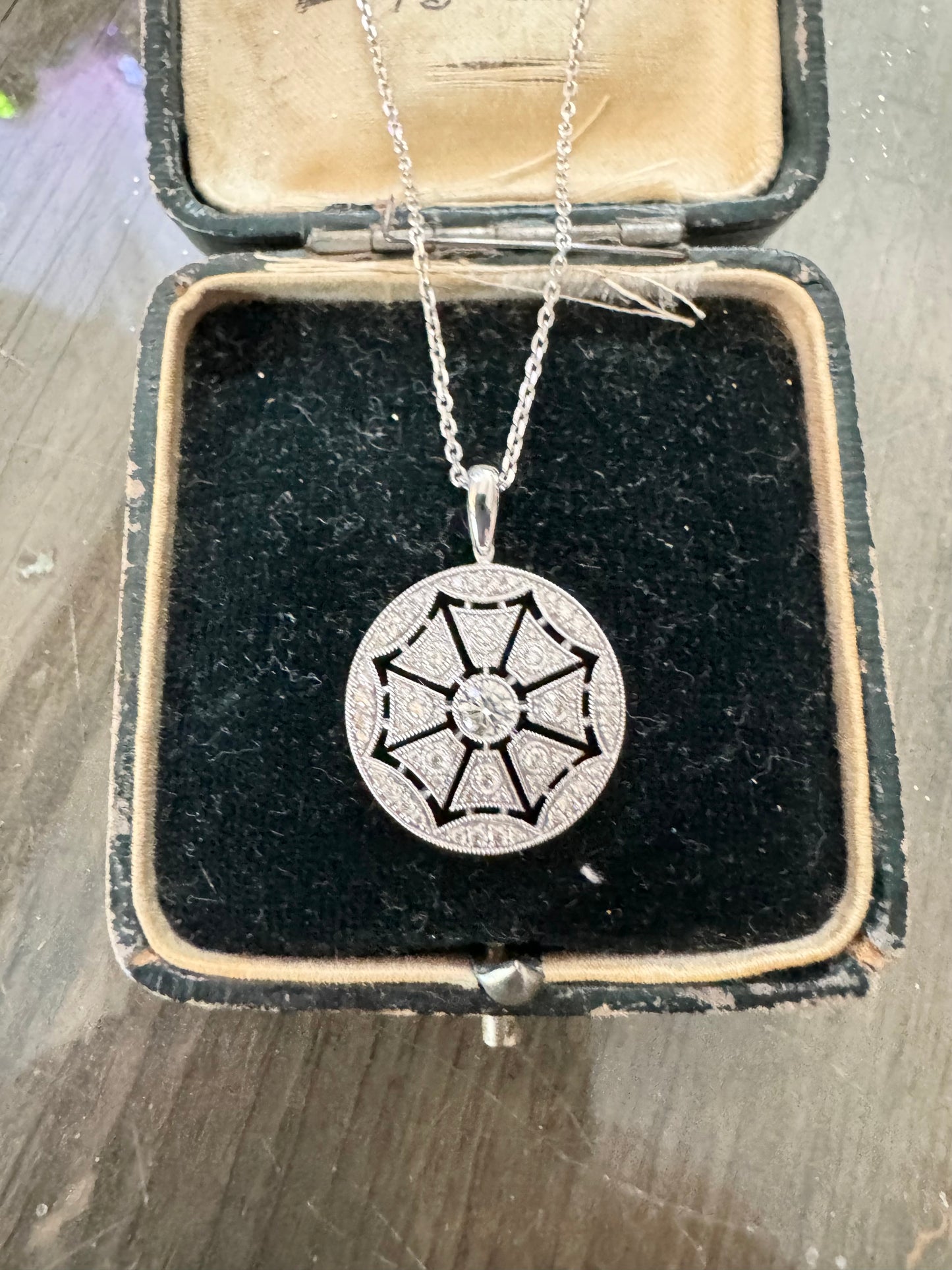 Diamond Medallion Pendant Necklace