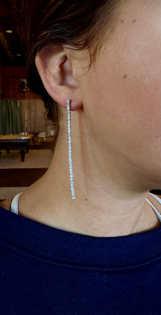 3” 1.70ct Diamond earrings