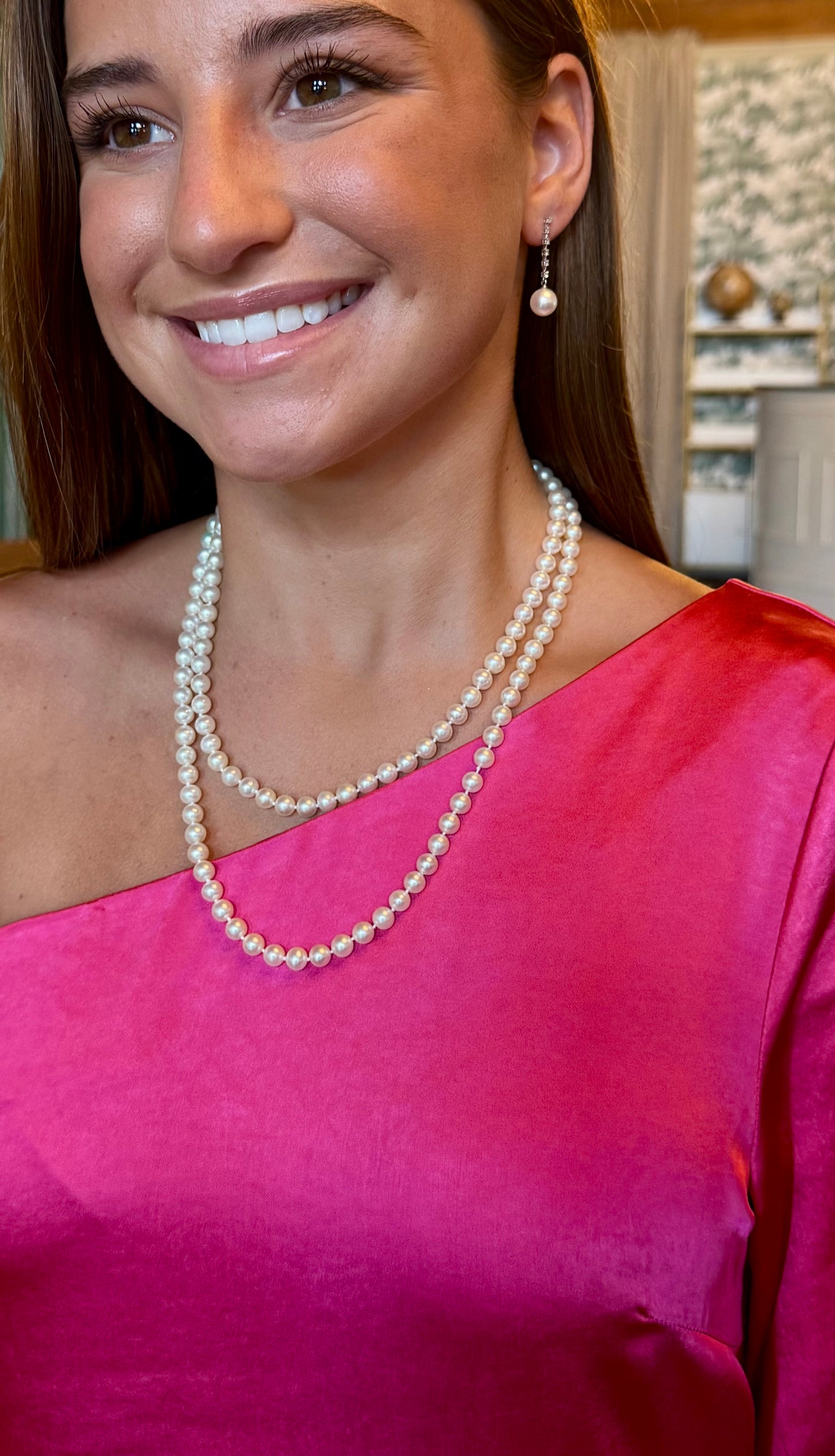 39" 6.5-7.5mm Cultured Pearl necklace