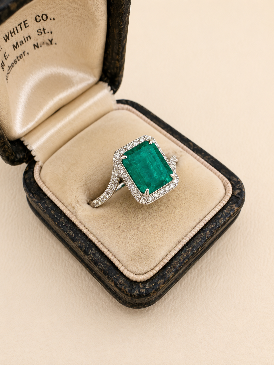2.76ct Emerald and Diamond Ring