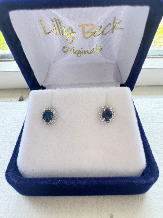 Sapphire and Diamond studs