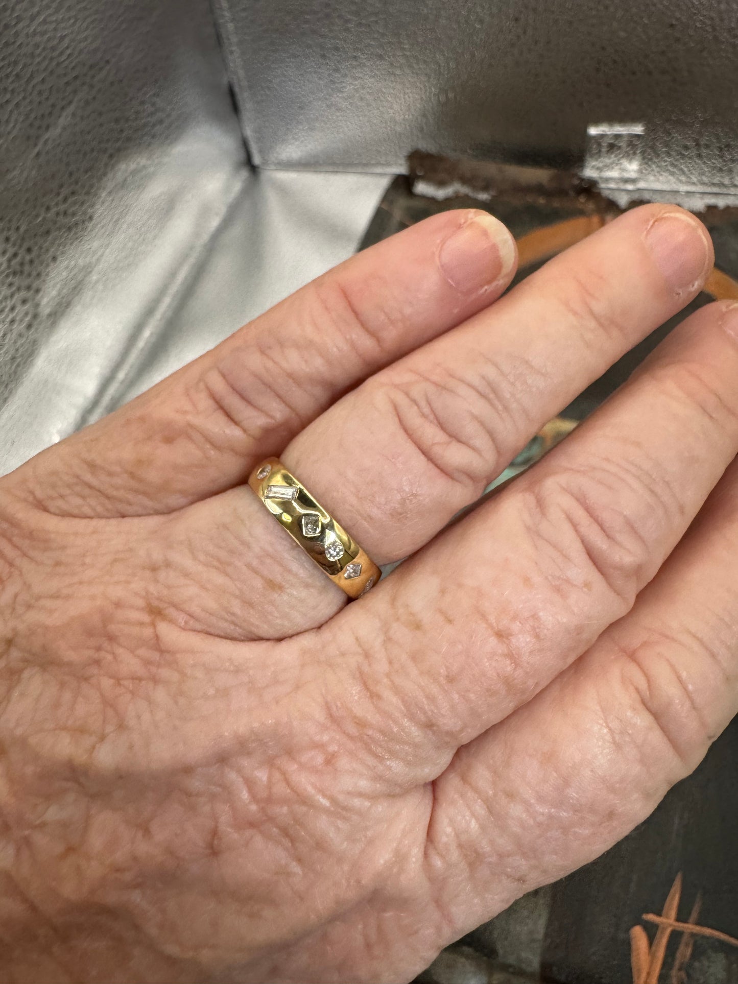 Multi shaped diamond band