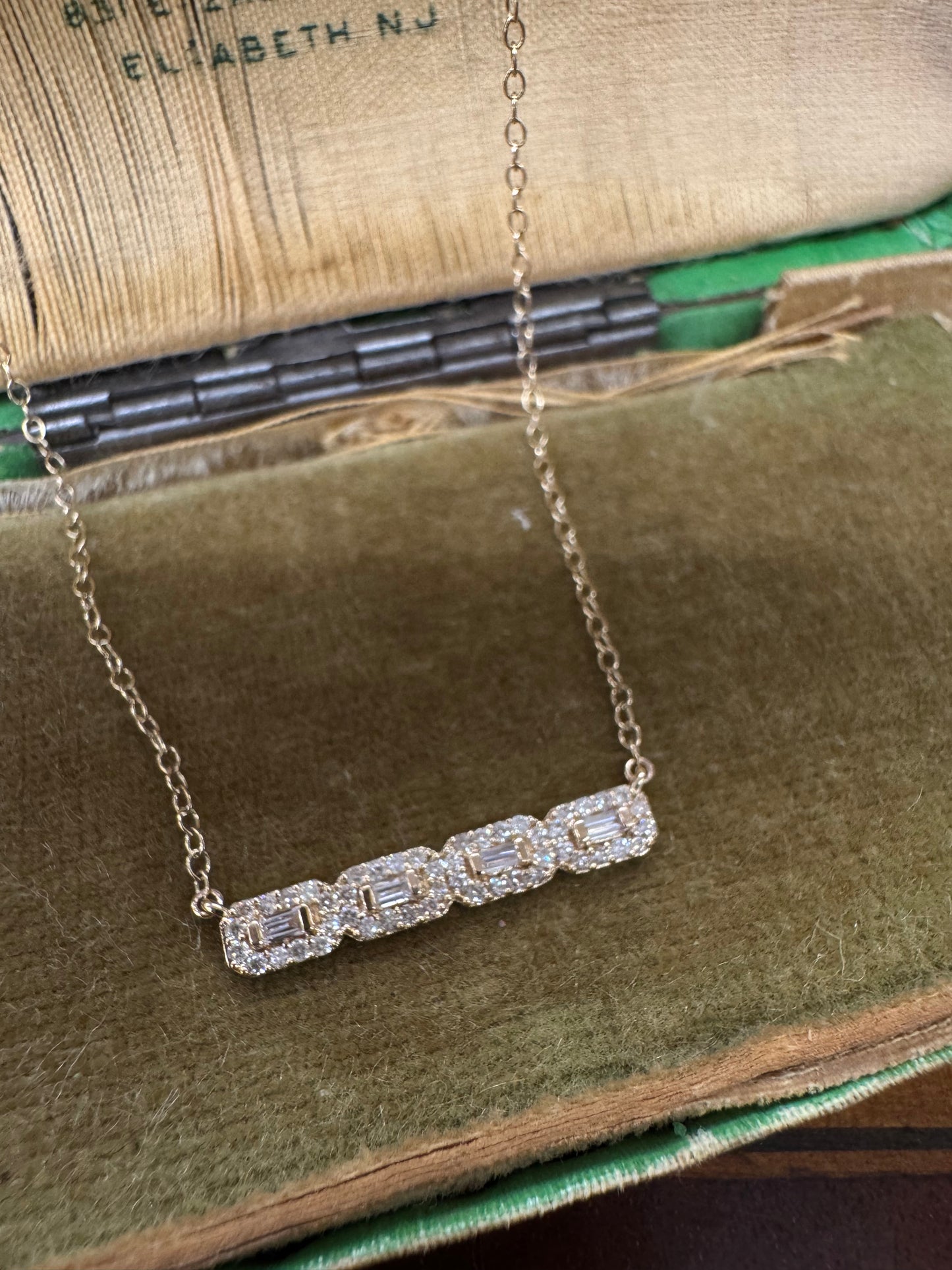 .25ct Diamond Bar Pendant