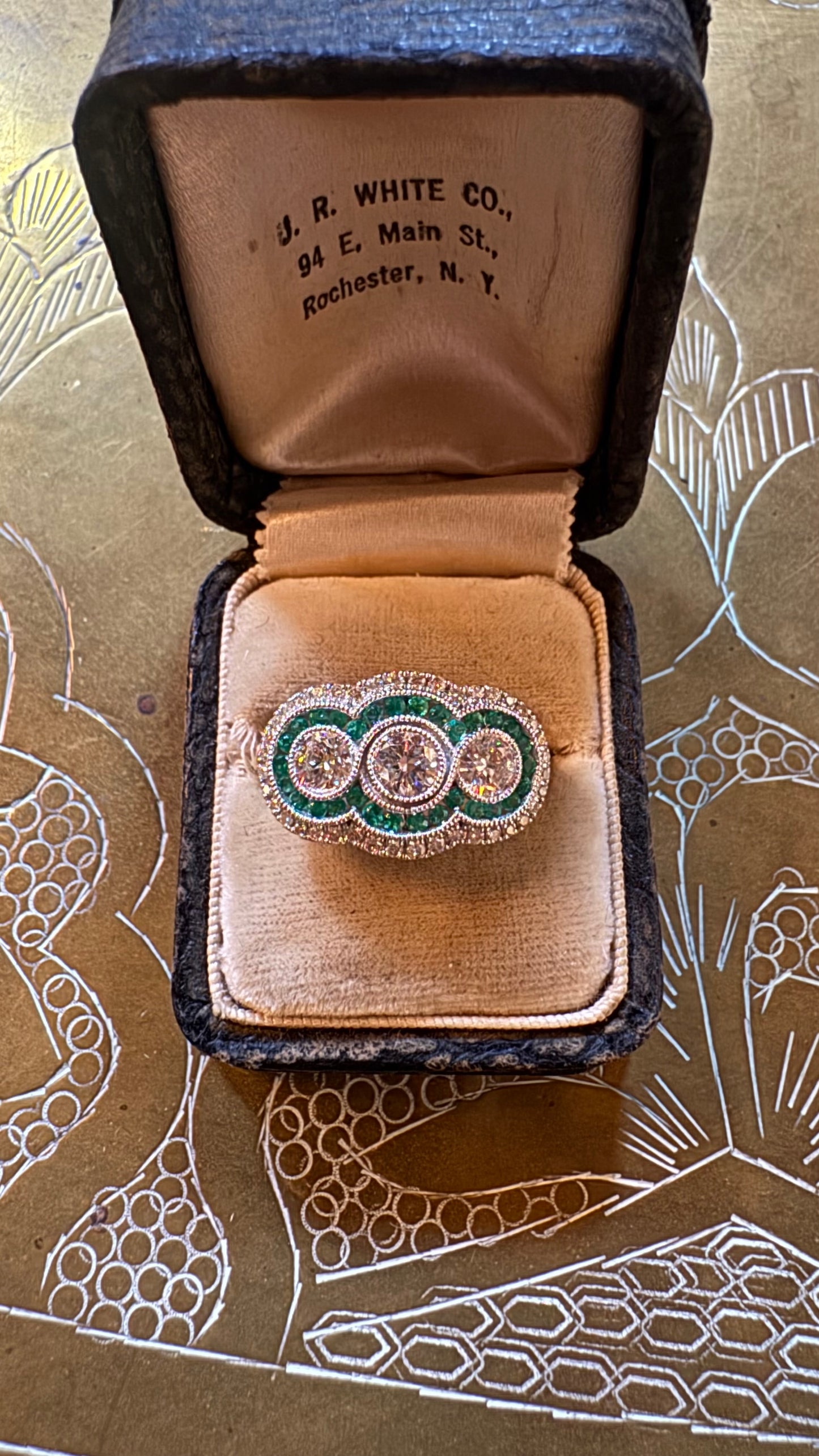 Emerald and Diamond ring