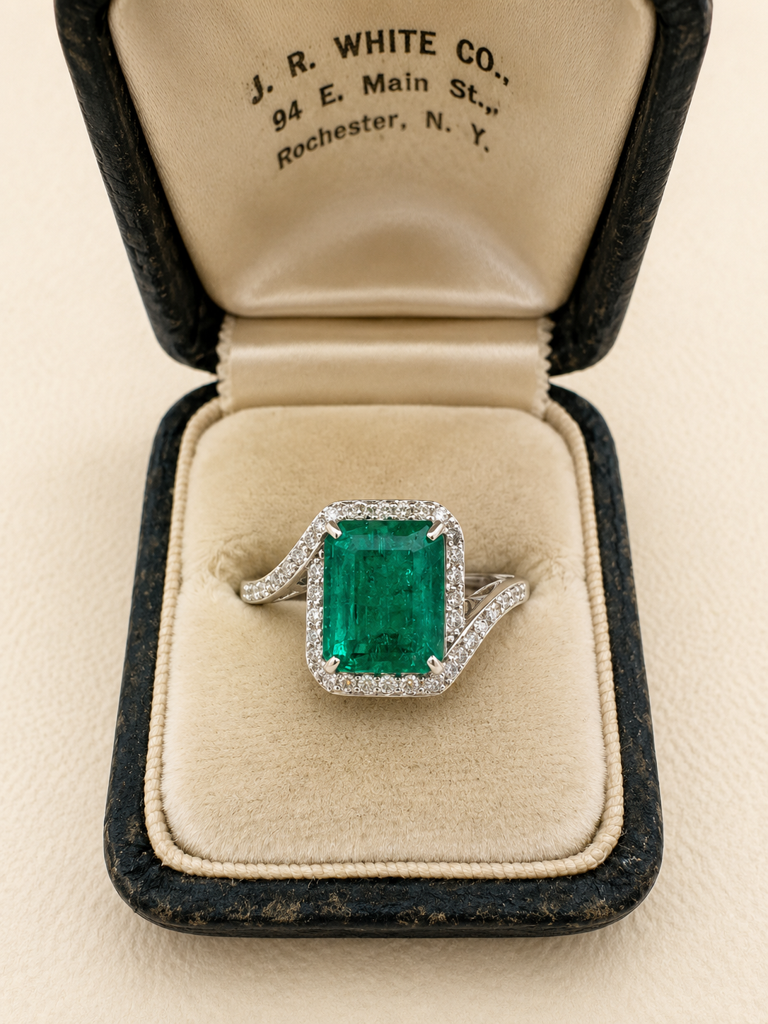 2.76ct Emerald and Diamond Ring