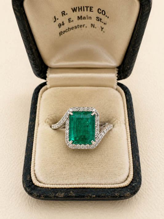 2.76ct Emerald and Diamond Ring
