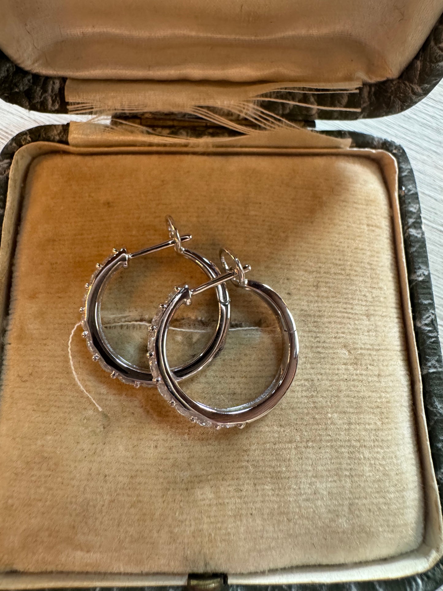 1ct Diamond hoops